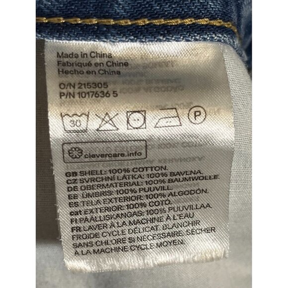 H&M Denim Wide Leg Jeans Blue 6 Unicorn Sequin Western Festival Concert Fairy - Picture 10 of 11